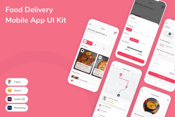 Download Food Delivery Mobile App UI Kit - Premium Resources