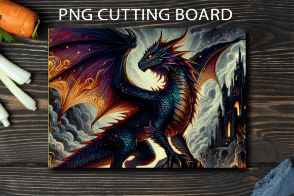 Download Dark Gothic Fantasy Dragon Cutting Board - Gothic fantasy Collection