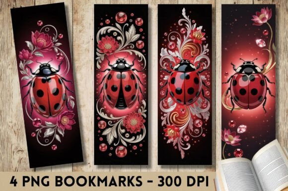 Download Ladybug Gothic Fantasy Art Bookmark - Gothic fantasy Collection