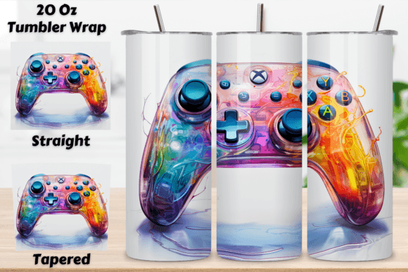 Download Gamer Life 20oz Skinny Tumbler Wrap - Gamer Collection