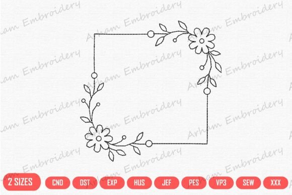 Download Elegant Monogram Floral Square Frame - Frame Collection
