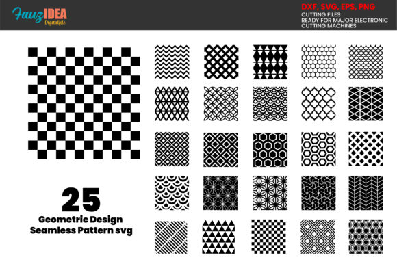 Download 25 Seamless Patterns Geometric SvgBundle - Patterns Collection